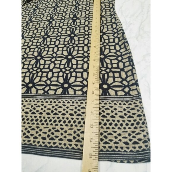 Tacera Womens Geometric Print Dress Keyhole Accent P/M‎ Petite Workwear Office - Picture 7 of 11